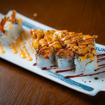 Lobster volcano roll.