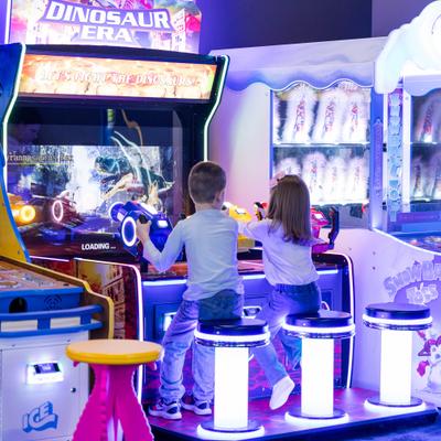 Children playing games.