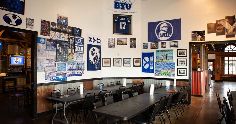 Interior with tables lined up