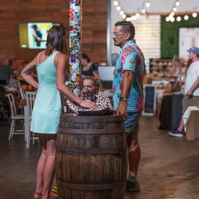 Guests at their tables.