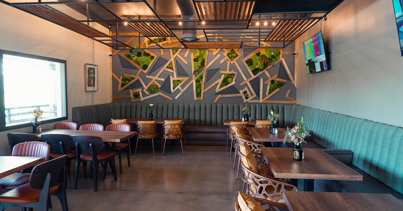 Interior space, cozy dining area