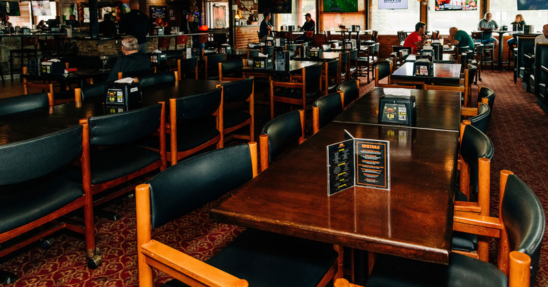 Interior, tables lined up