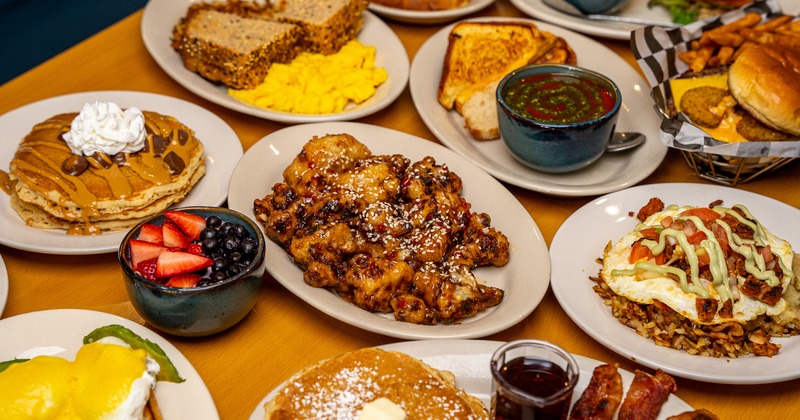 Assorted food dishes