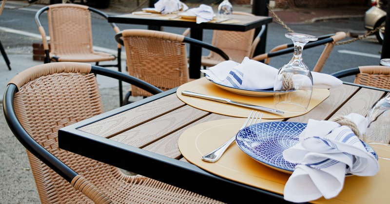 Outdoor dining tables