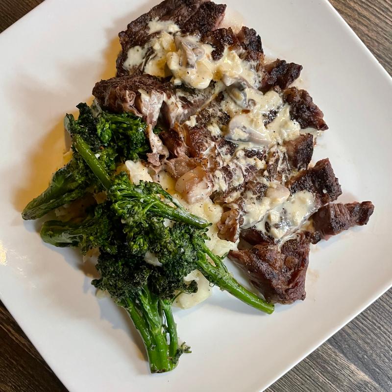 Grilled 12 oz ribeye photo