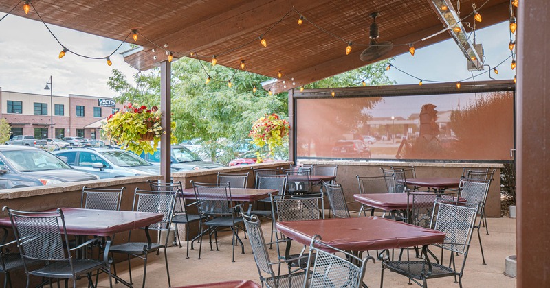 Patio, tables and seats