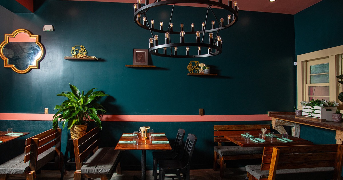 Interior, cozy dining area