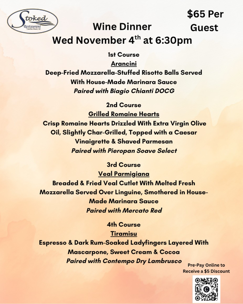 Nov 4th Wine Dinner event photo