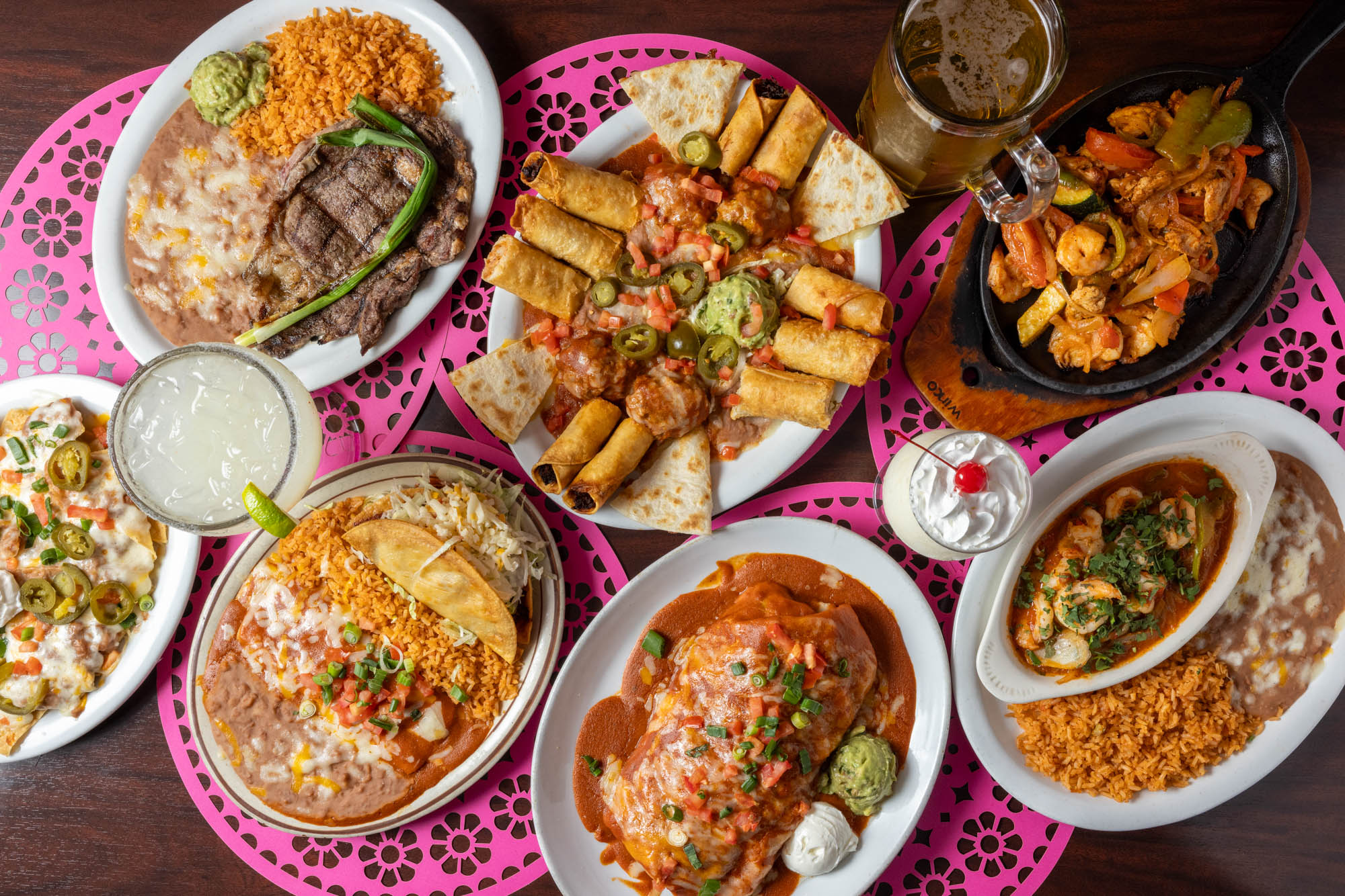 Assorted food dishes