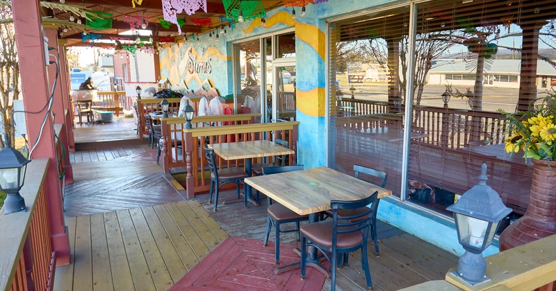 Exterior, patio with seating