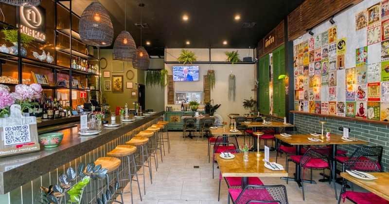 Interior, seating and bar areas