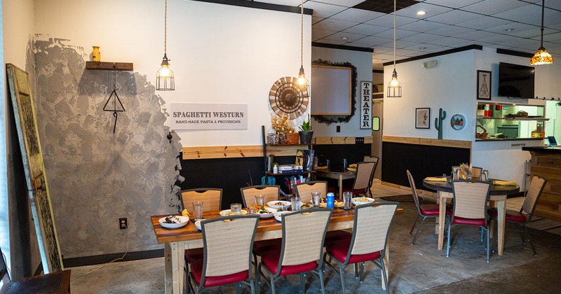 Interior, dining tables