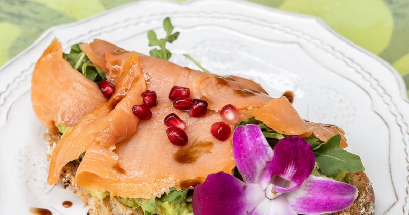 Avocado toast with salmon