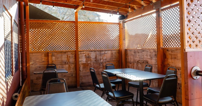 Exterior, tables and chairs