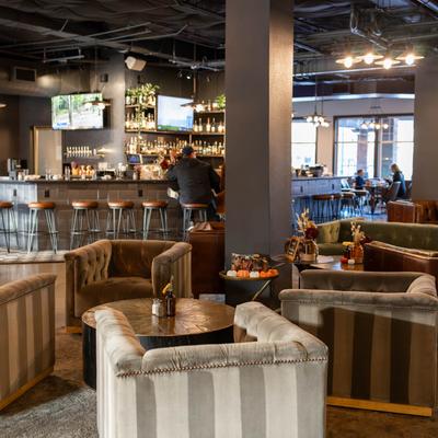 Armchairs in the lounge area.