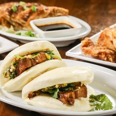 Pork Belly Bao and other meals.