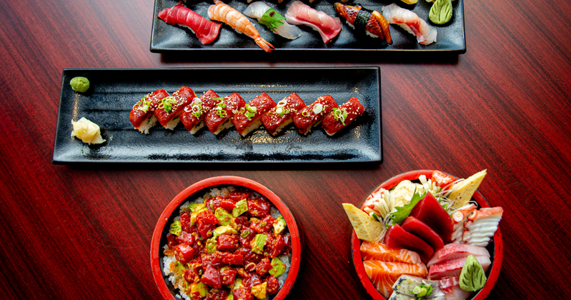 Different types of sushi