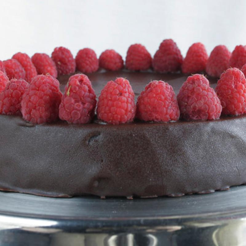 Flourless Chocolate Torte with Raspberries photo