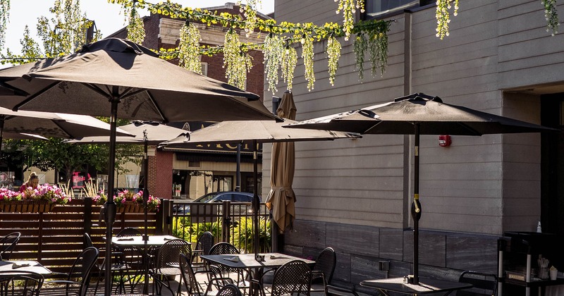 Exterior, outdoor seating space