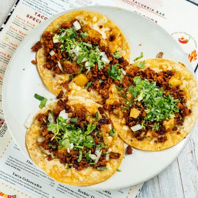 Tacos Rancheros, top view.