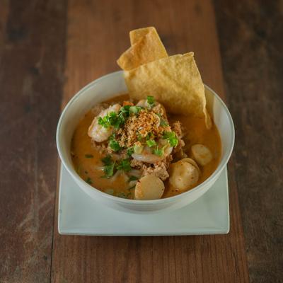 Creamy Tom yum Noodle Soup.