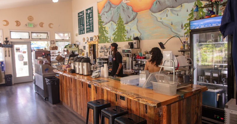 Food and coffe counter