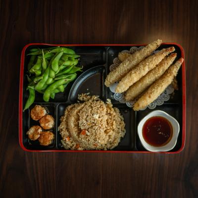 Shrimp tempura box.