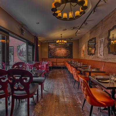 Interior, dining area.