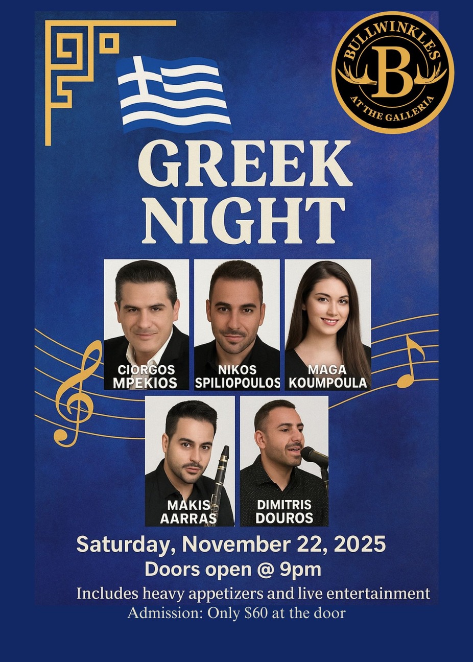 OPA! Greek Night is Coming to Bullwinkles! event photo
