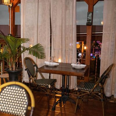 Interior, seating area.