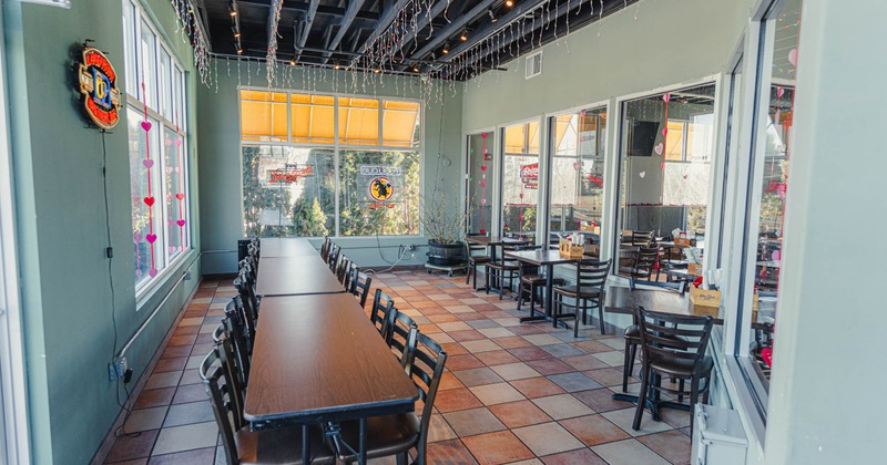 Interior seating space