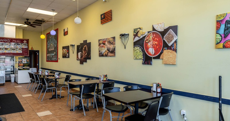 Interior, chairs and tables