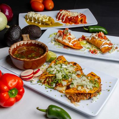 Various food dishes.