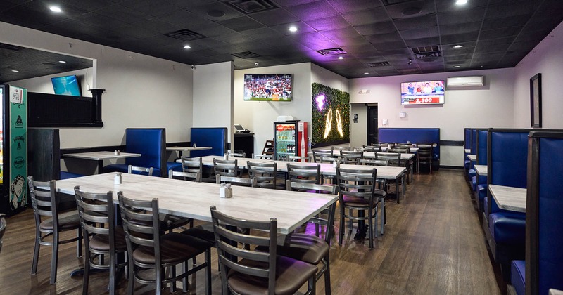 Interior, spacious dining area