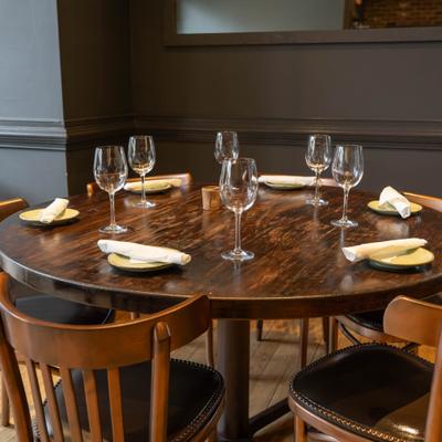 A table ready for guests.