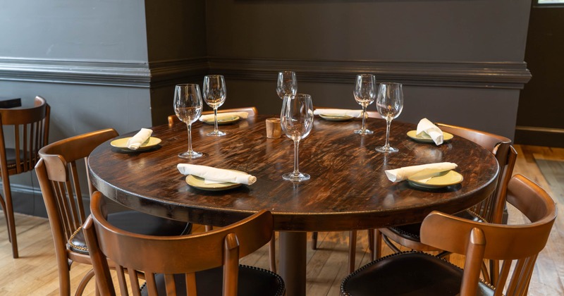 A table ready for guests