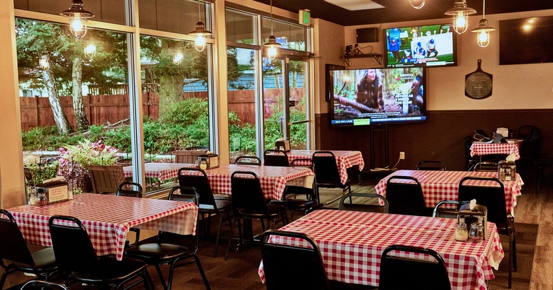 Interior, diner tables, chairs