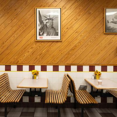 Interior, dining area.