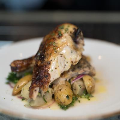 Chicken Lemonata - fingerling potatoes, artichoke, broccolini, greek olives, red onions, lemon sauce