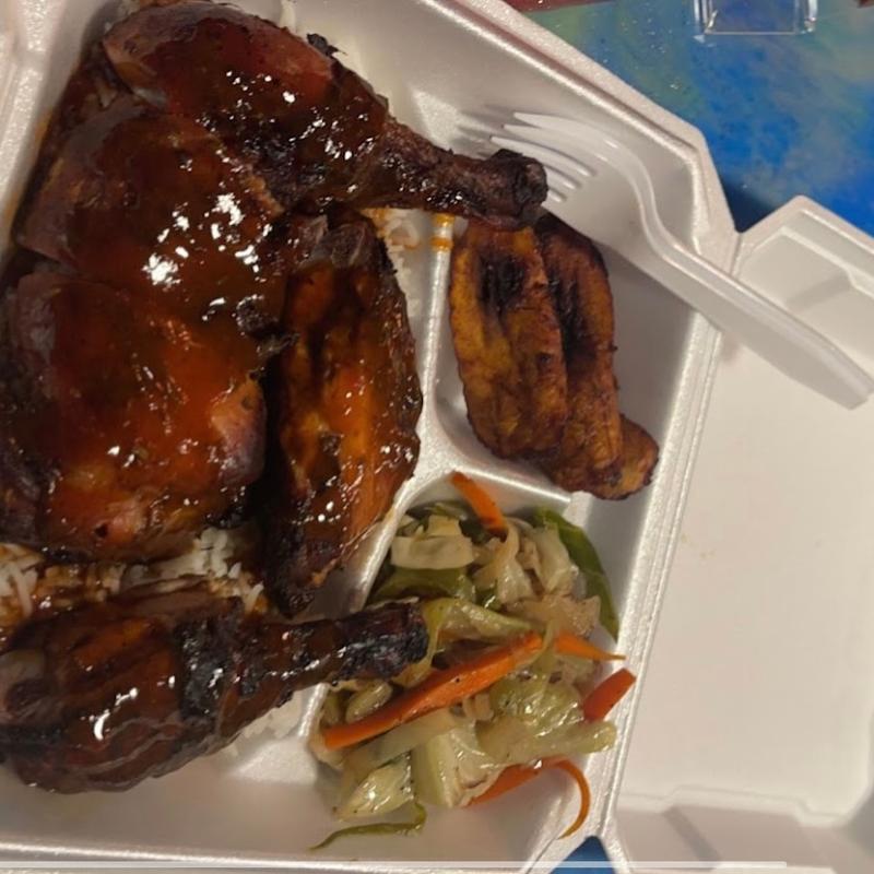 Jerk Chicken (Thigh&Leg) - with 3 sides of your choice photo