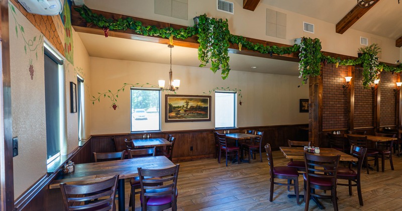 Interior, chairs and tables