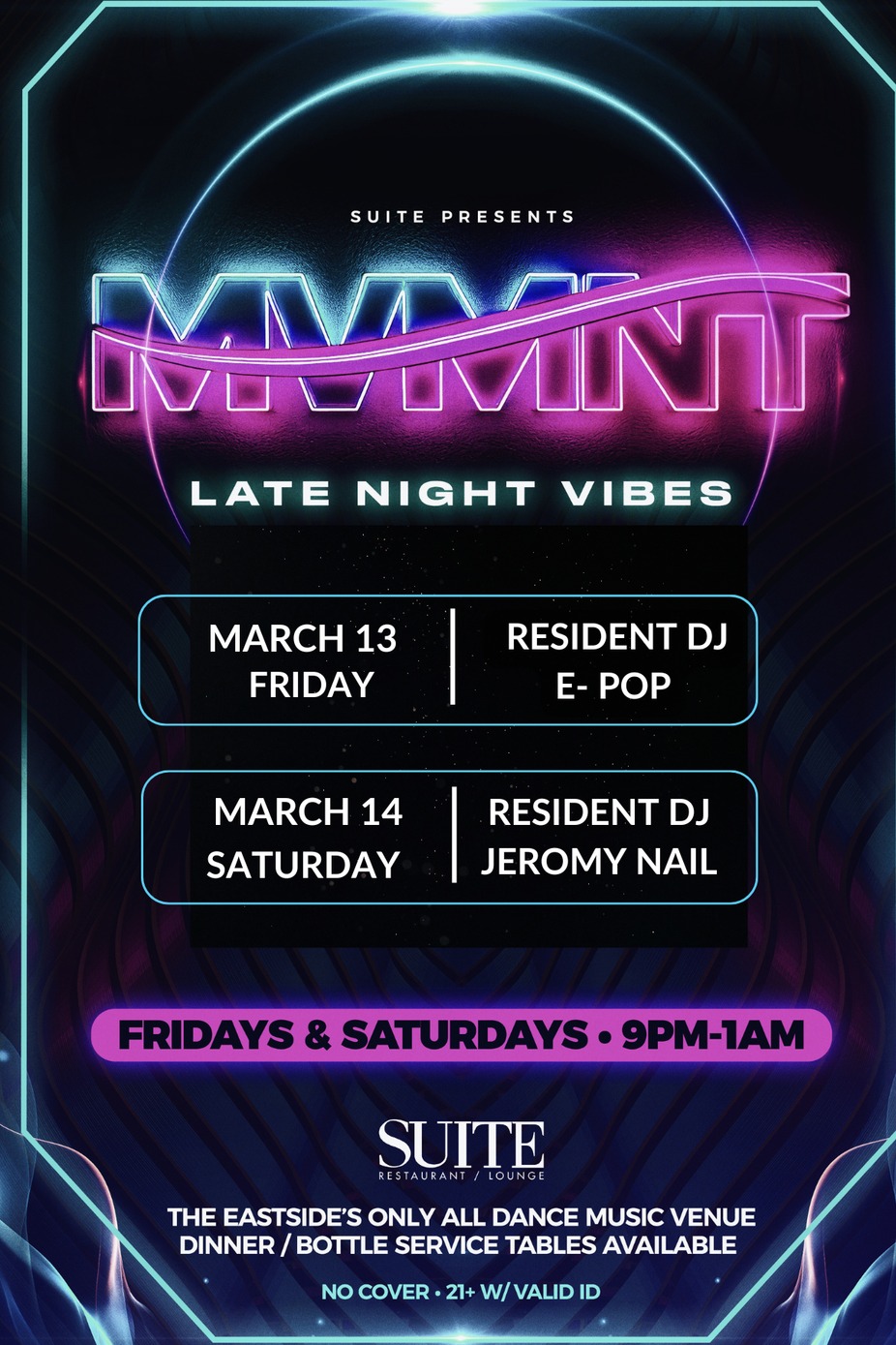 MVMNT ~ DJ's & Dancing at Suite! event photo