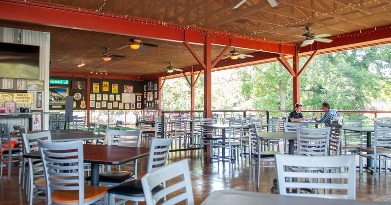 Exterior, covered patio area