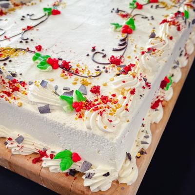 Cake with colorful decorations