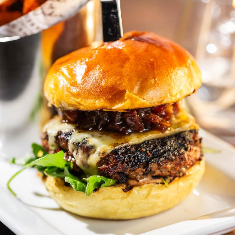 Onion Bacon Angus Burger photo