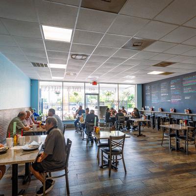 The restaurant's interior.