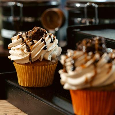 Everything Brownie Cupcake.