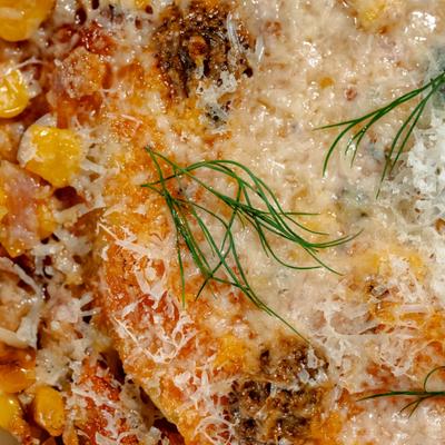 Lasagna, close up.