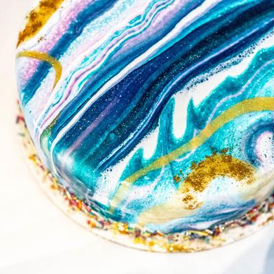 Ice cream cake, top view