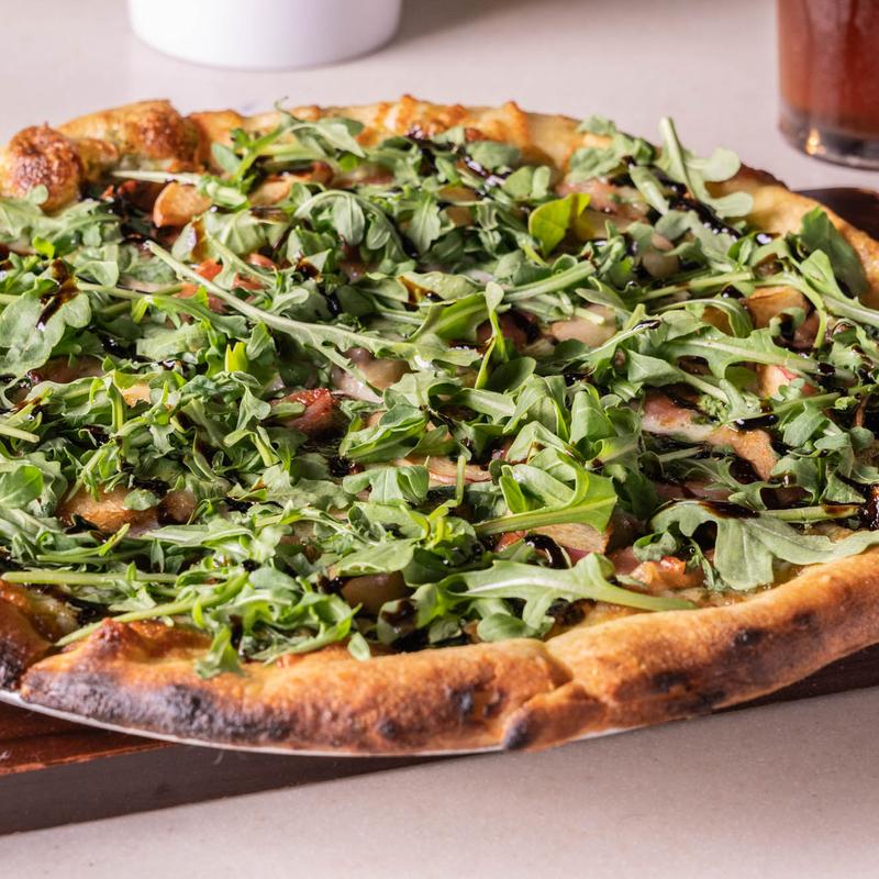 Burrata, Prosciutto  and Arugula with Peaches photo